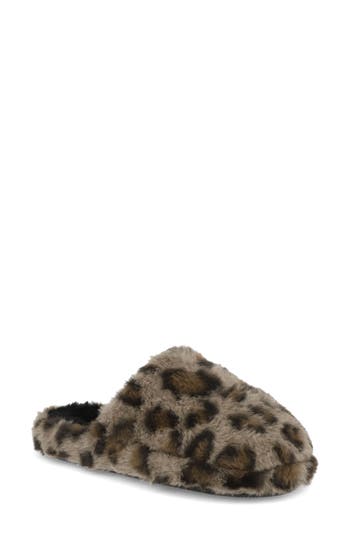 Mia Sled Faux Fur Slipper In Multi