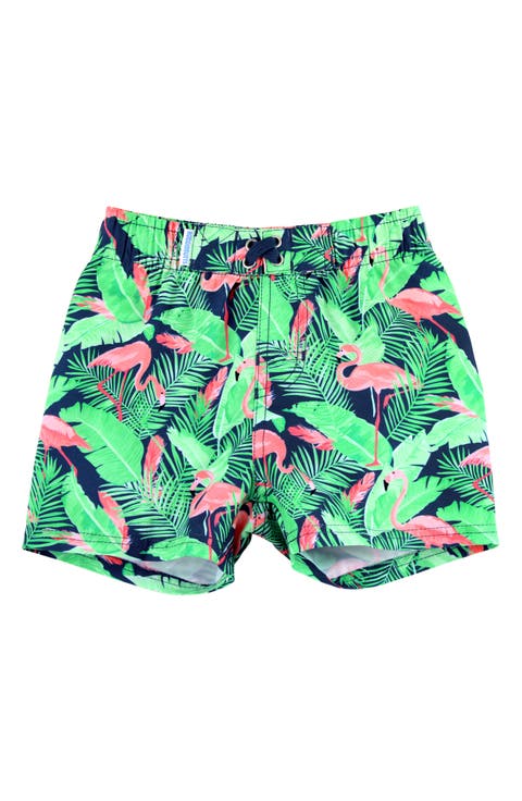 Kids' Flamingo Print Swim Trunks (Toddler & Little Kid)