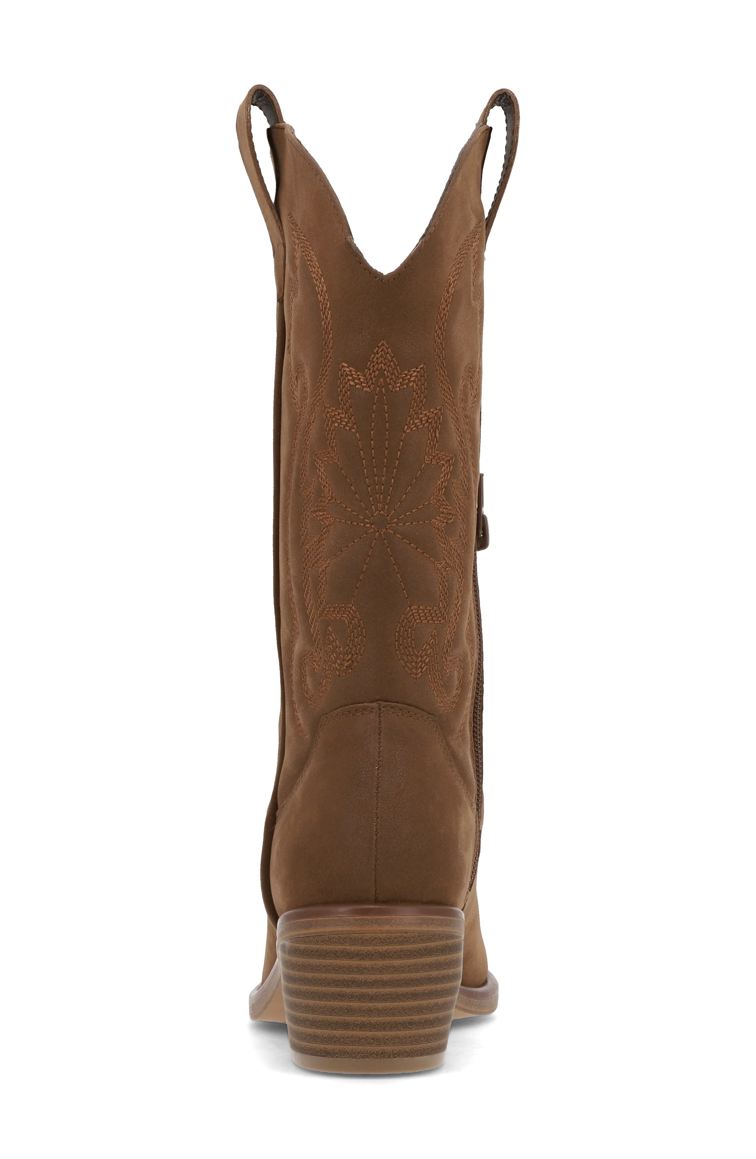 Kelsha Western Boot, Alternate, color, CHOCOLATE