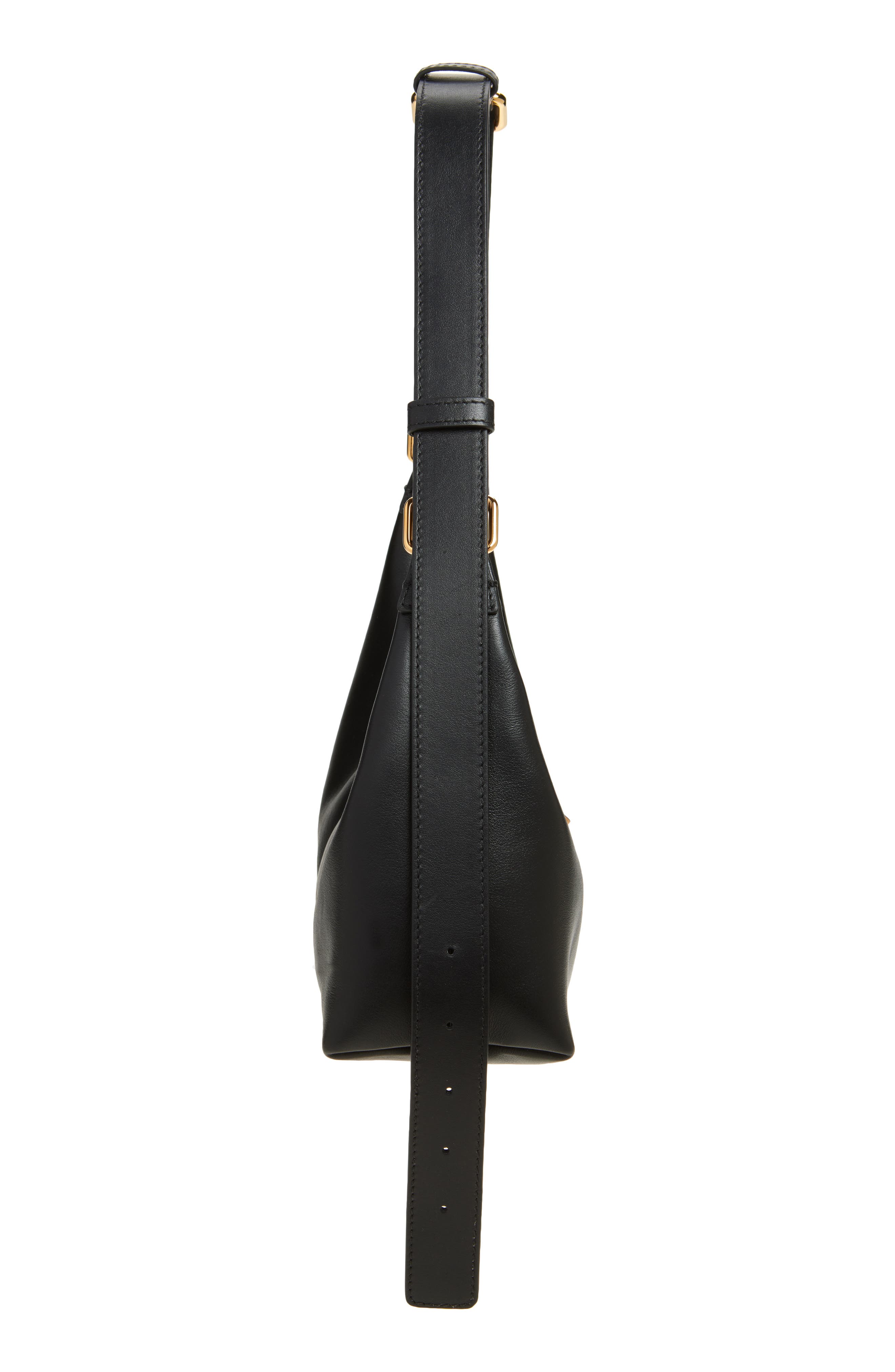 Versace Medusa Leather Hobo Bag, Alternate, color, 