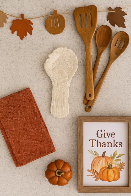 C & F Home C&f Home White Turkey Stoneware Thanksgiving Kitchen Spoon Rest 9" In White