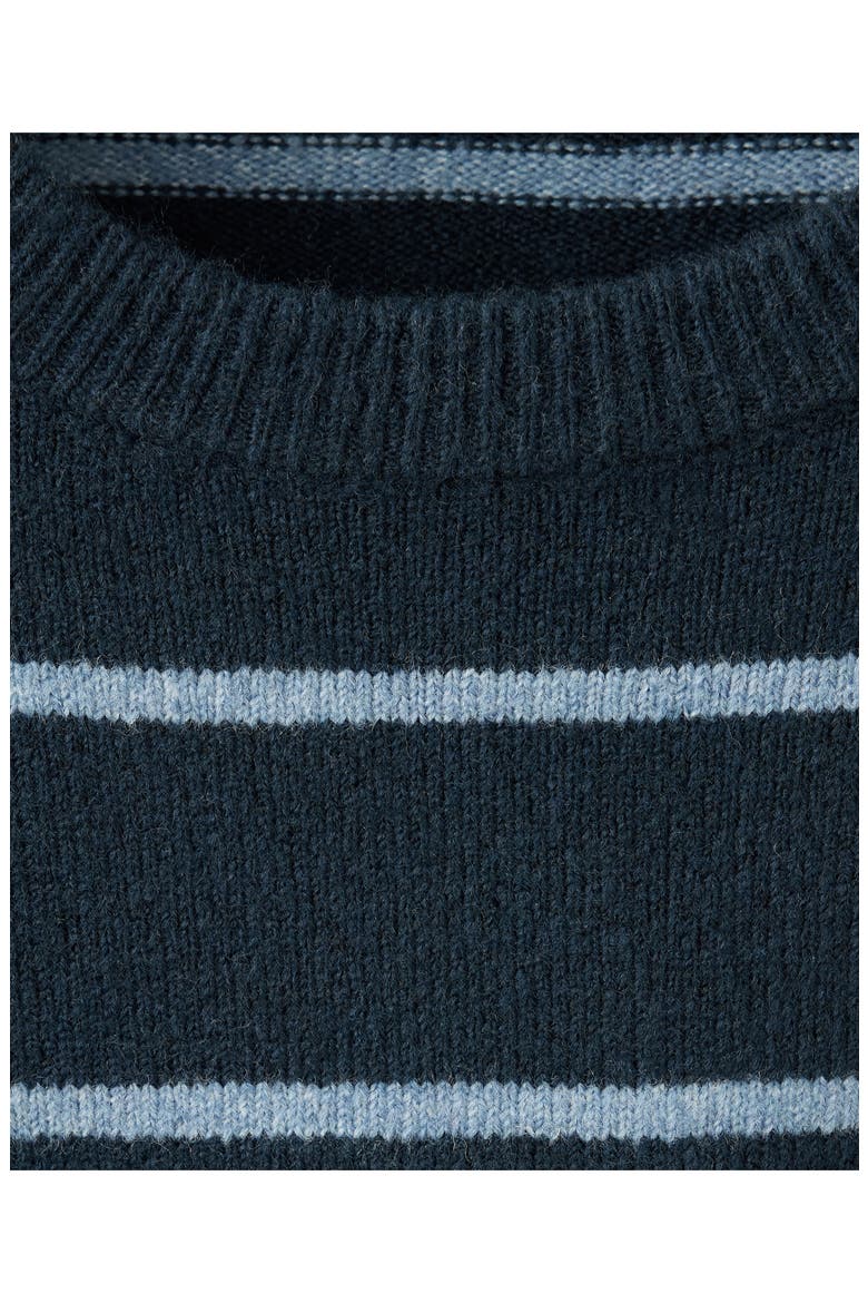 Striped Crewneck Sweater, Alternate, color, NAVY