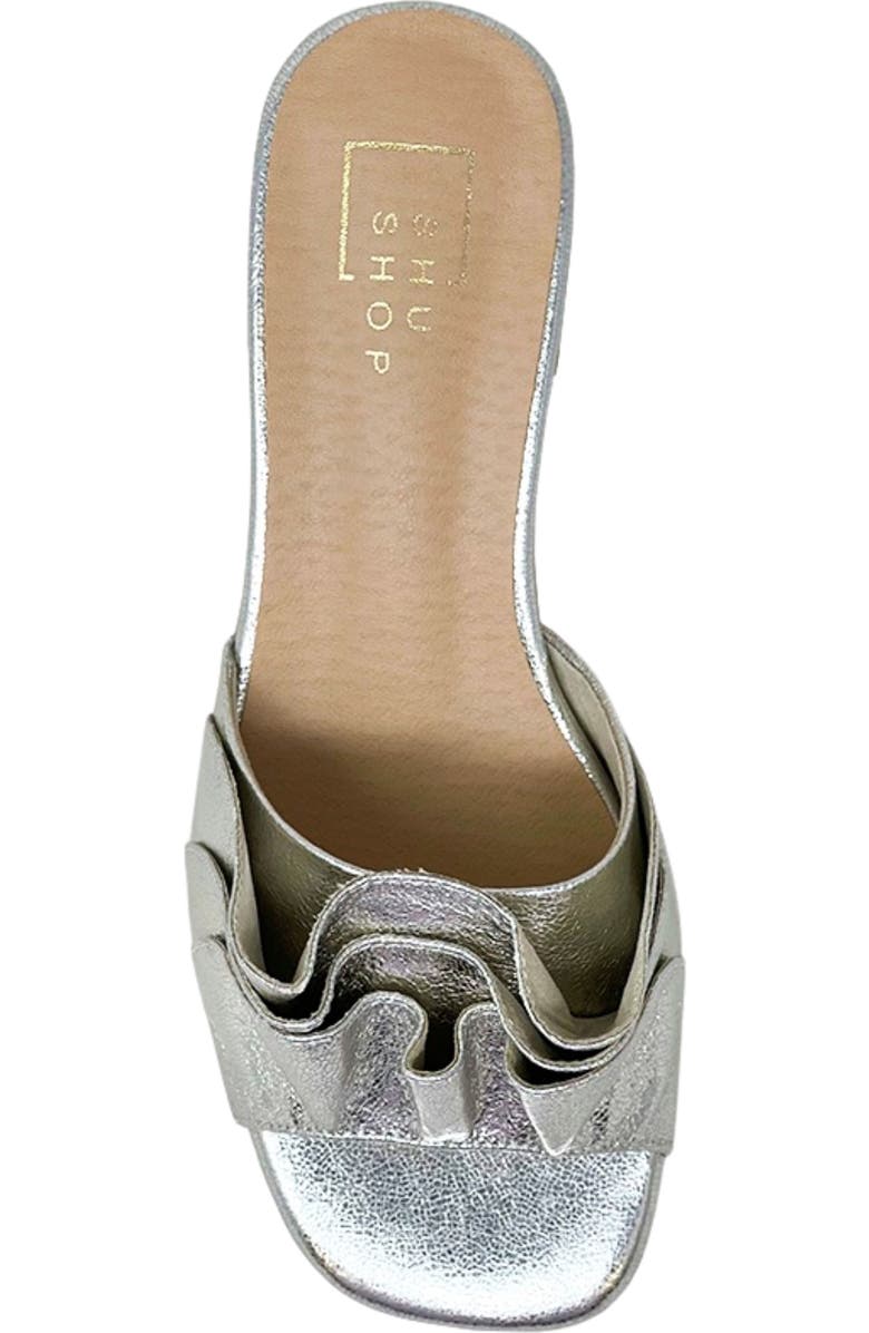 SHUSHOP Frances Slide Sandal, Alternate, color, Silver