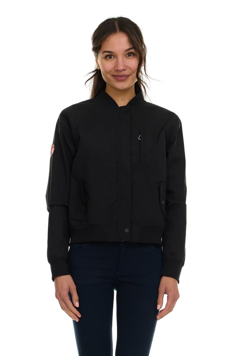 CANADA WEATHER GEAR Women's Bomber Flight Jacket Lightweight Zip-Up Windbreaker, Main, color,