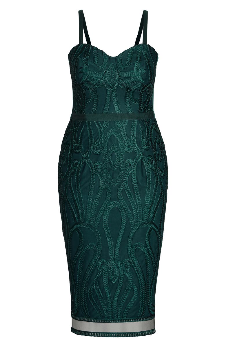 City Chic Antonia Embroidered Cocktail Dress, Alternate, color,