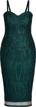 City Chic Antonia Embroidered Cocktail Dress
