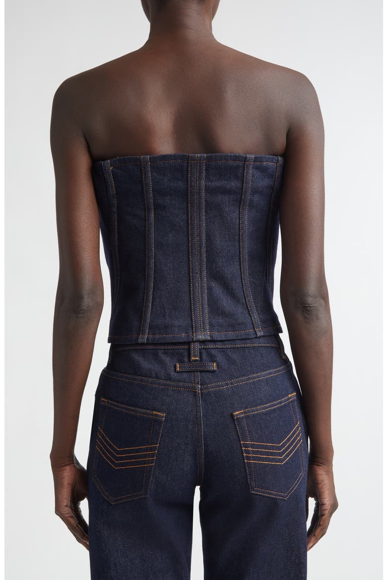 Denim Corset Top, Alternate, color, INDIGO