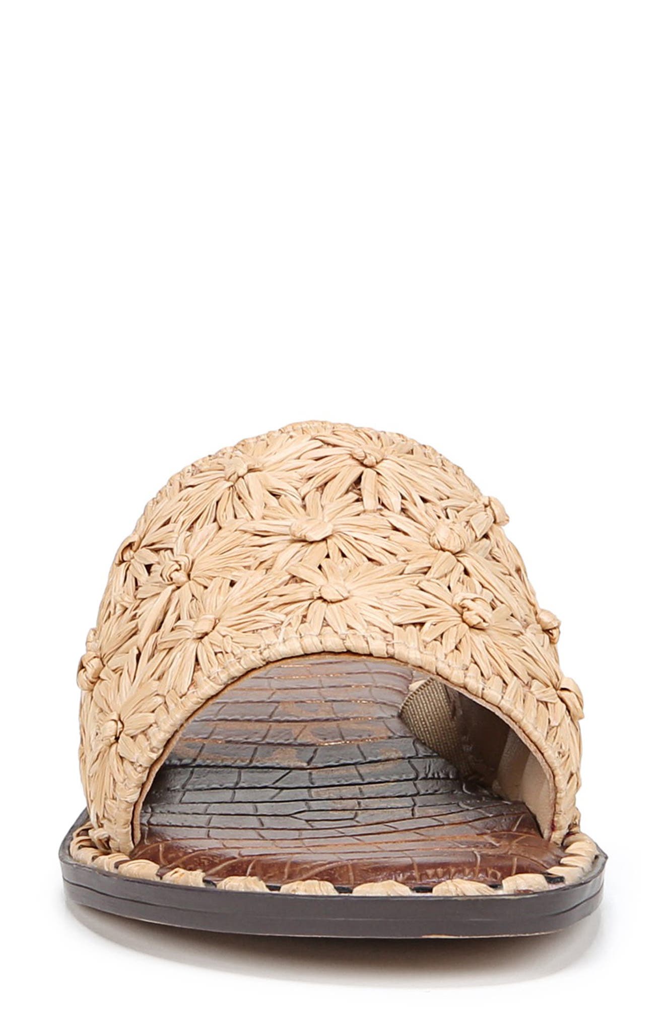 Sam Edelman Giovanna Raffia Slide Sandal, Alternate, color, Beechwood