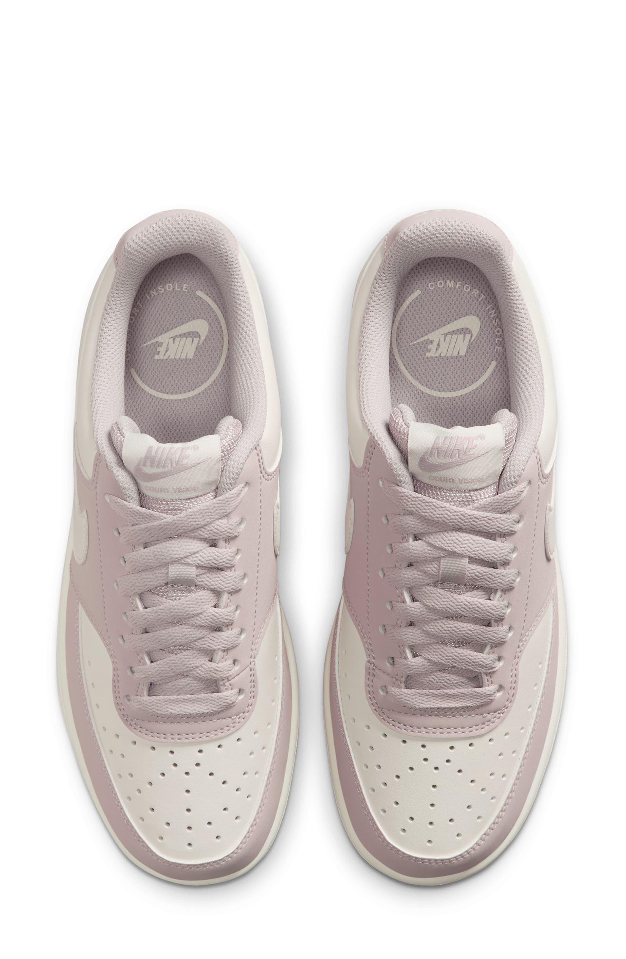 Nike Court Vision Low Sneaker, Alternate, color, Platinum Violet/ Sail