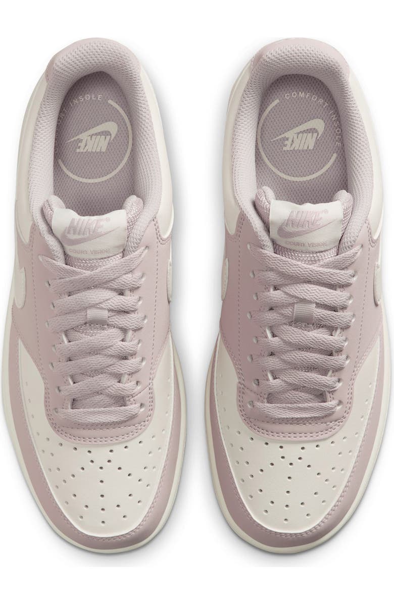Nike Court Vision Low Sneaker, Alternate, color, Platinum Violet/ Sail