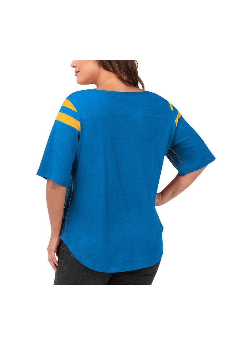 G-III 4HER BY CARL BANKS Women's G-III 4Her by Carl Banks Light Blue Los Angeles Chargers Plus Size Linebacker T-Shirt, Alternate, color, Light Blue