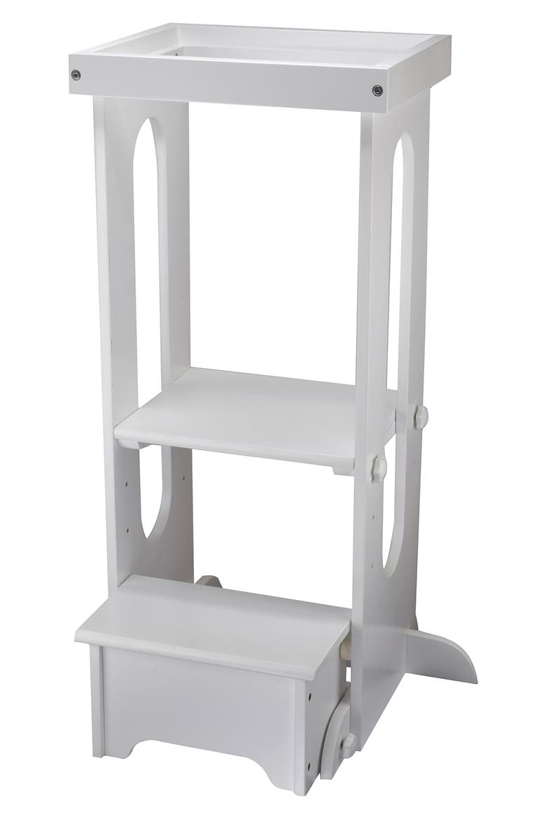 Explore & Store Learning Tower® Toddler Step Stool, Main, color, SOFT WHITE