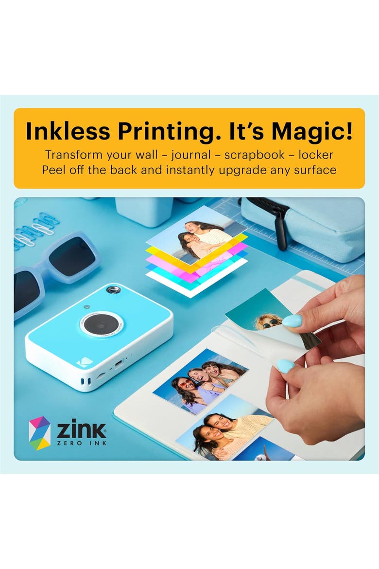 Printomatic+ Instant Camera Gift Bundle Kit, Alternate, color, Blue