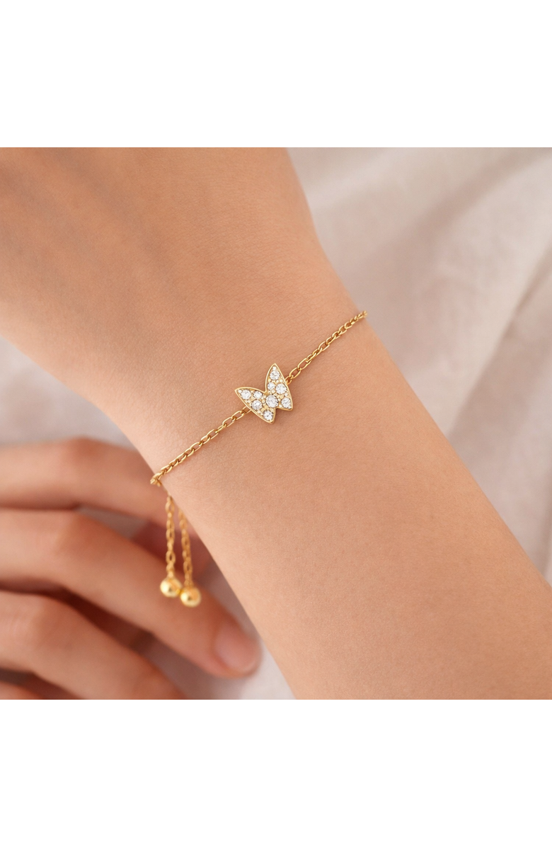 Donatello Gian Gold-Tone Adjustable Butterfly Bracelet, Alternate, color, Gold