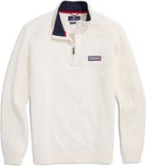 vineyard vines American Flag Logo Patch Cotton Quarter Zip Pullover