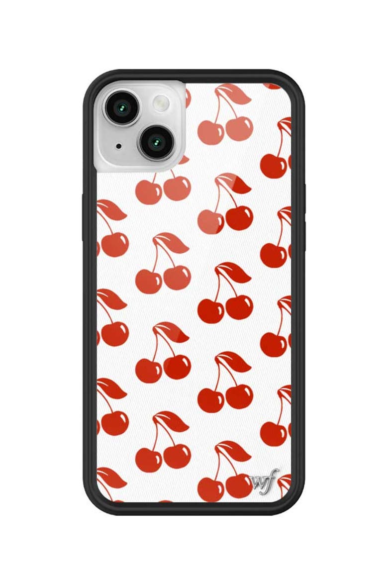 American Cherries iPhone Case, Alternate, color, White