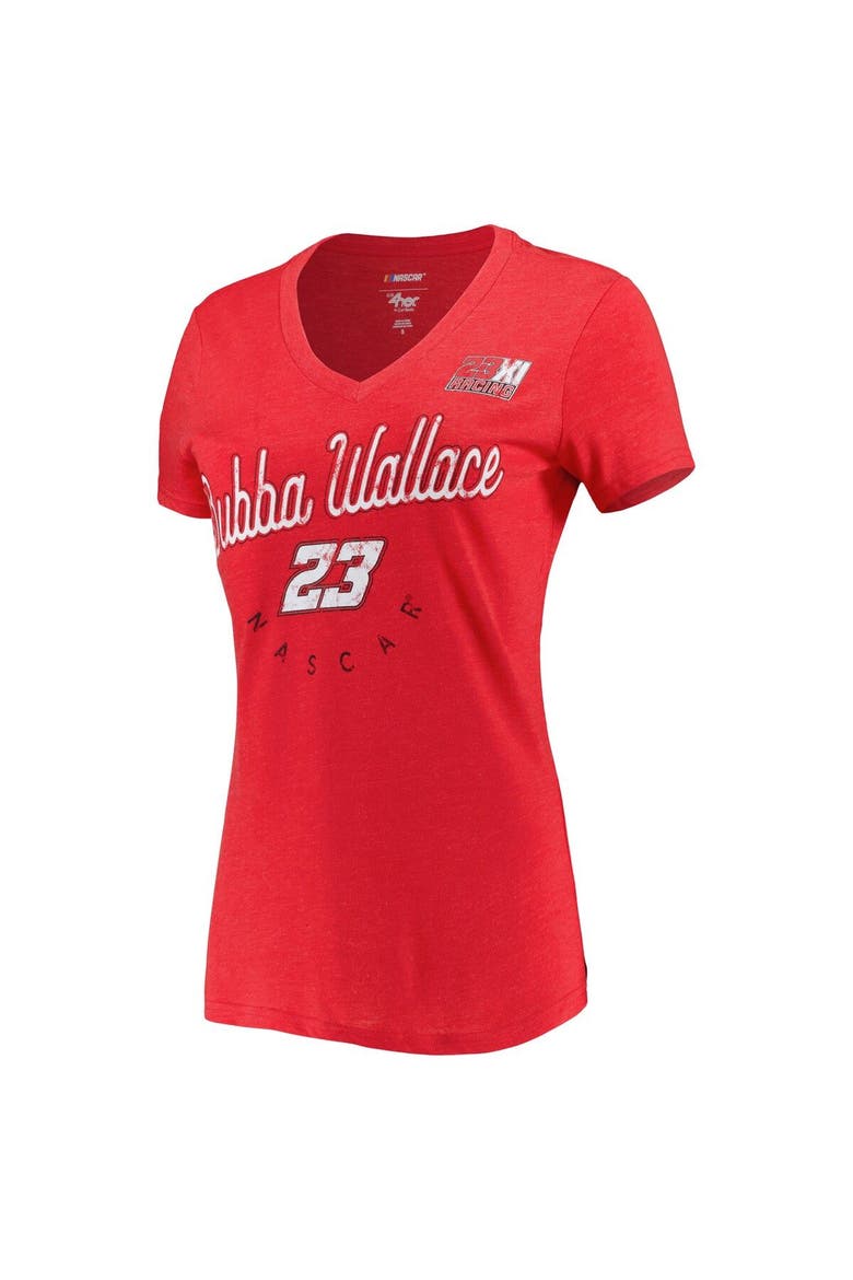 Women's G-III 4Her by Carl Banks Red Bubba Wallace Bump & Run V-Neck T-Shirt, Alternate, color, Red