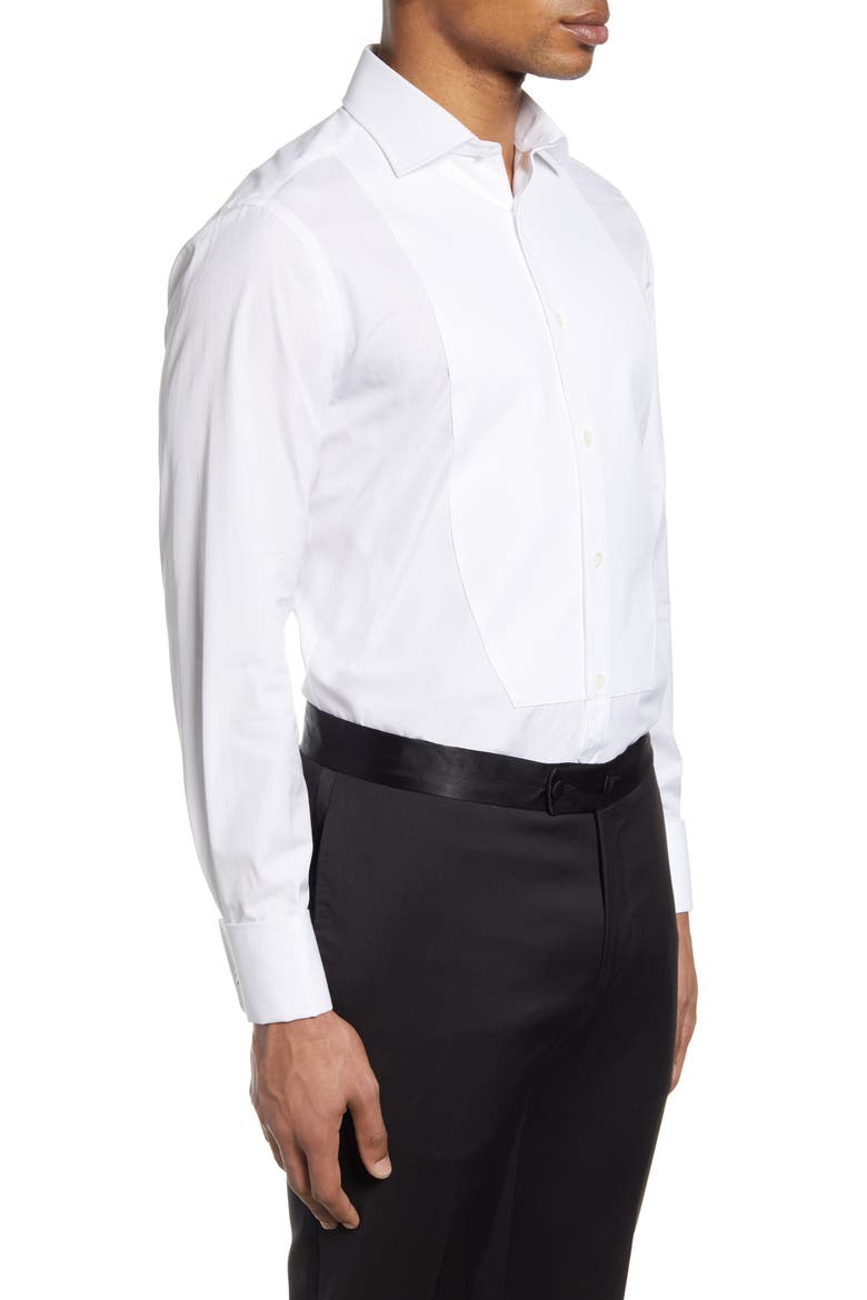 Slim Fit Tuxedo Shirt, Alternate, color, WHITE