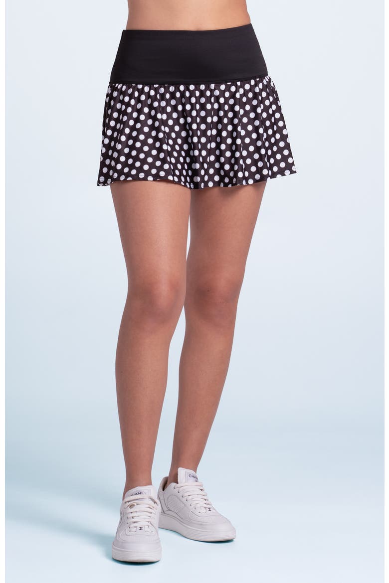 Spot On Flounce Skirt, Alternate, color, Black