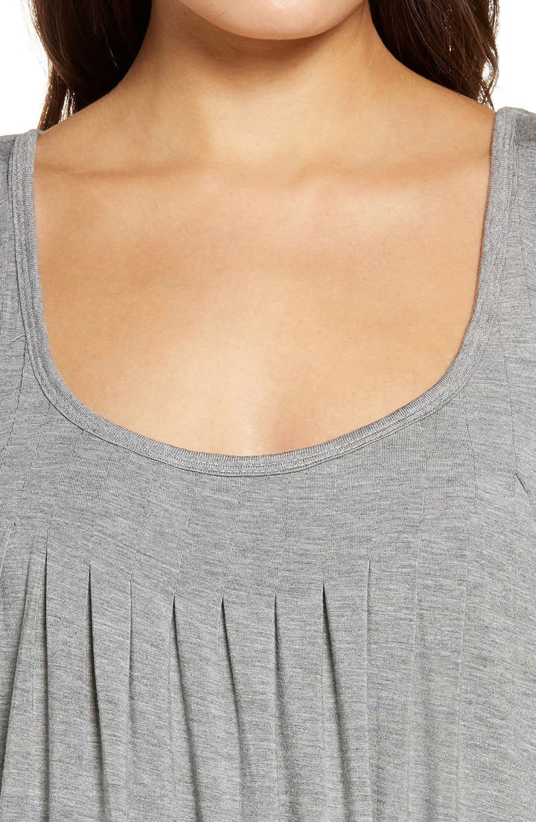 Papinelle Caty Soft Pleat Nightgown, Alternate, color, Grey