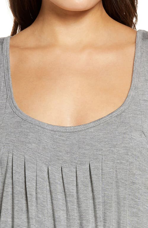 Papinelle Caty Soft Pleat Nightgown In Gray