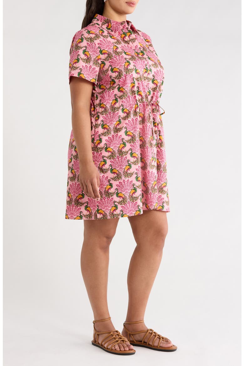 Kenda Peacock Shift Minidress, Alternate, color, PINK-GREEN