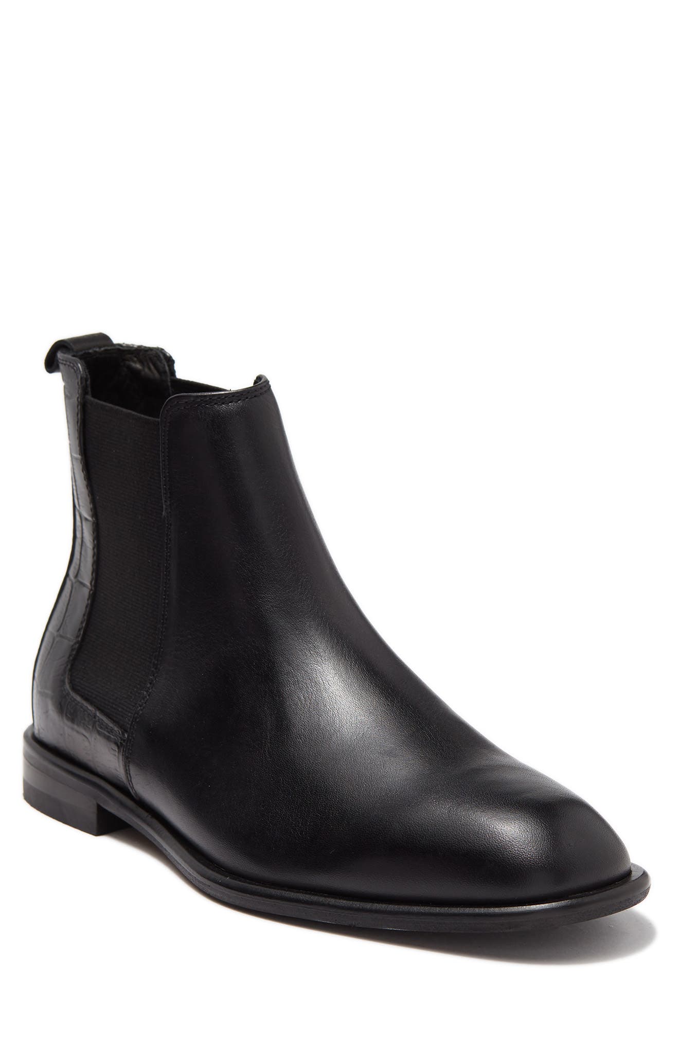 Donald Pliner Croc Embossed Leather Chelsea Boot