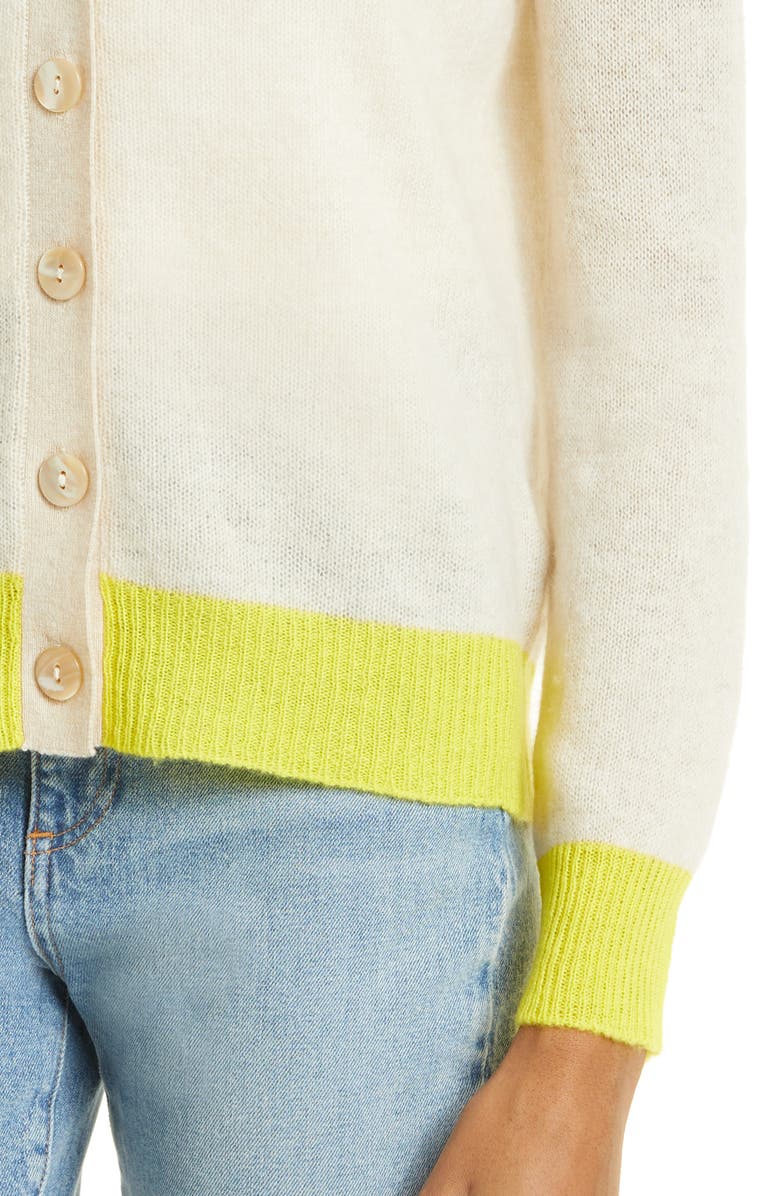 JUMPER 1234 Contrast Trim Cashmere Cardigan, Alternate, color, 