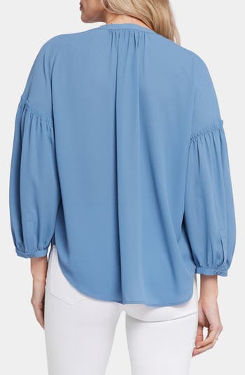 Paulina Tie Dye Recycled Polyester Peasant Top