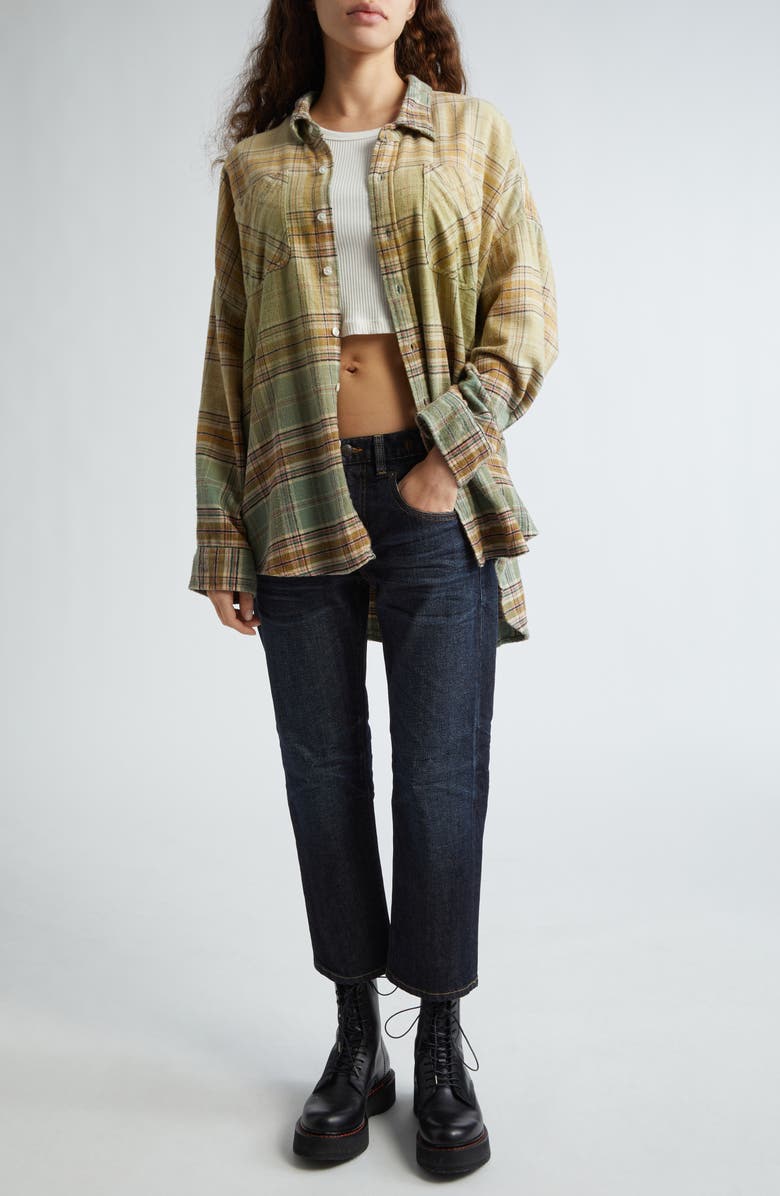 R13 Boyfriend Straight Leg Jeans, Alternate, color, Avery Indigo