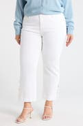 Liverpool Los Angeles Kennedy Embellished Split Hem Ankle Straight Leg Jeans