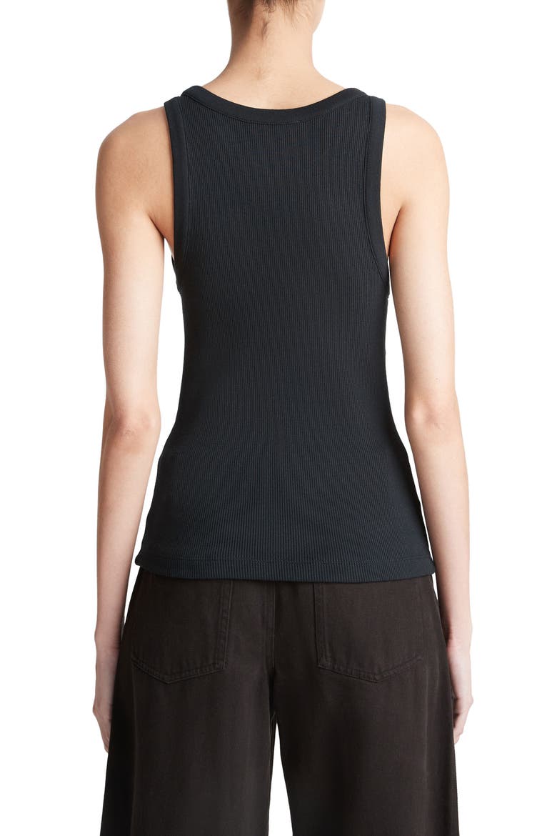 Scoop Neck Rib Tank, Alternate, color, BLACK