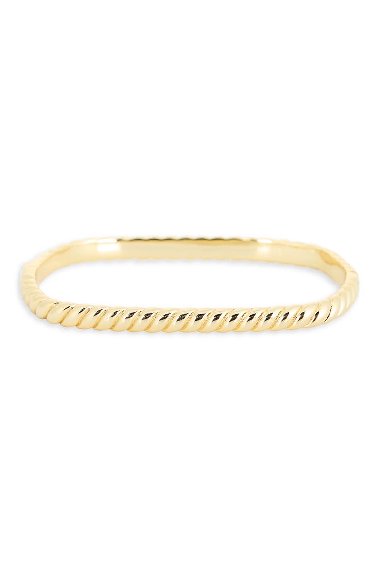 Demi Fine Twisted Rectangular Bangle Bracelet, Main, color, GOLD