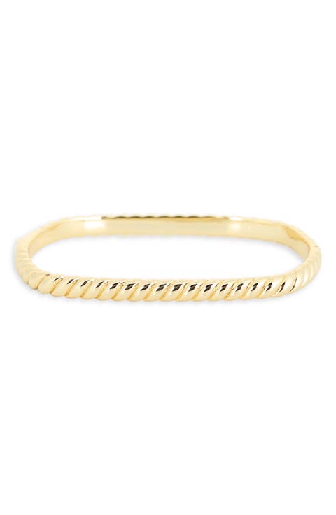 Demi Fine Twisted Rectangular Bangle Bracelet