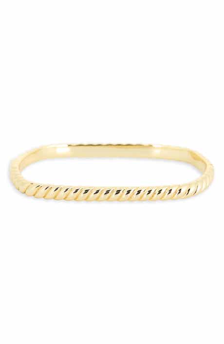 NORDSTROM RACK Demi Fine Twisted Rectangular Bangle Bracelet