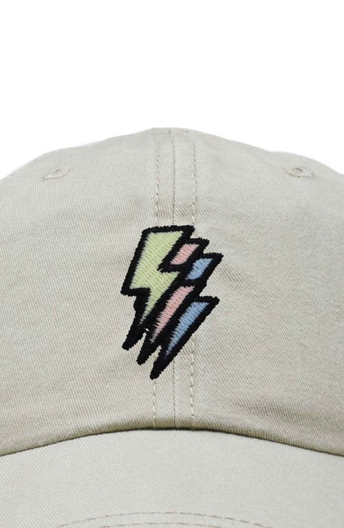 Dalix Lightning Cap In Washed Stone White