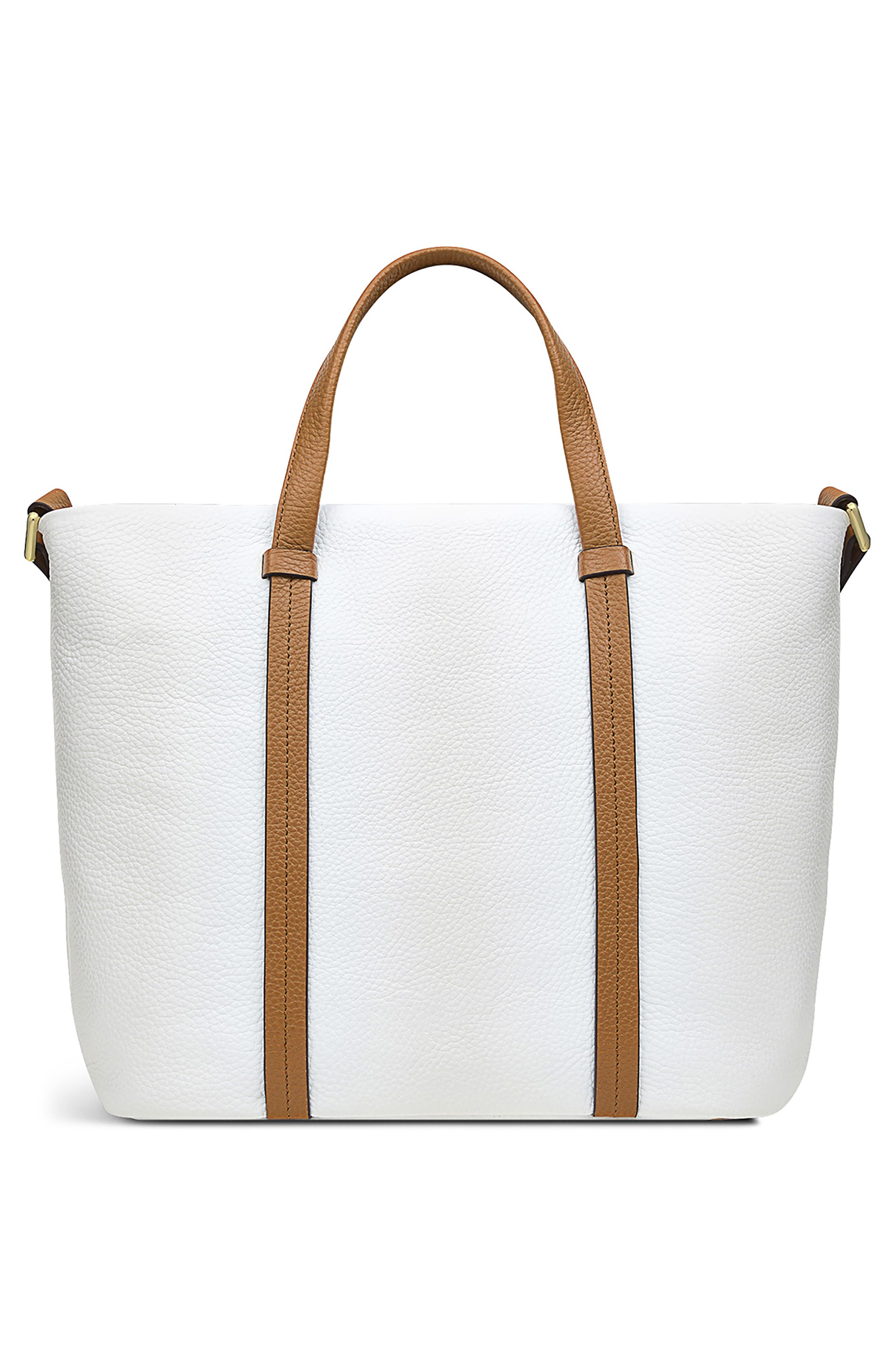 Radley Farringdon Pebbled Leather Tote Bag, Alternate, color, Bright White