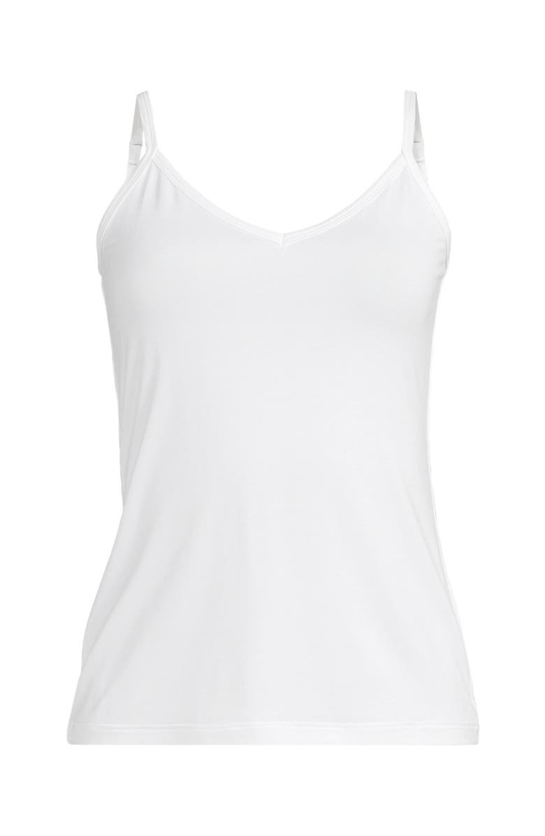 Lands' End Plus Size Cooling V-neck Camisole, Alternate, color, White