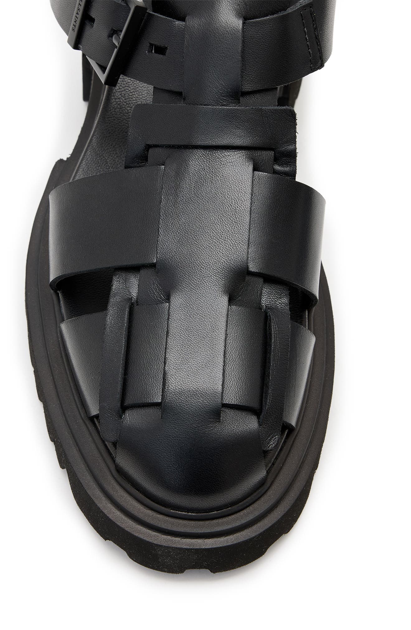 AllSaints Tess Lug Sole Fisherman Sandal, Alternate, color, 