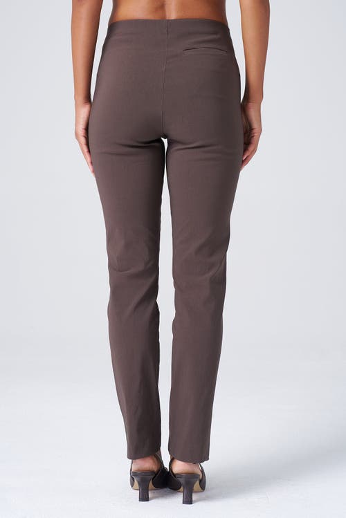 Franne Golde All Season Slim Stretch Ankle Pant With Back Slit