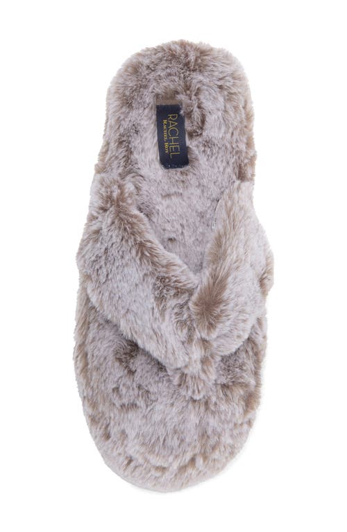 Rachel Roy Faux Fur Slipper In Gray