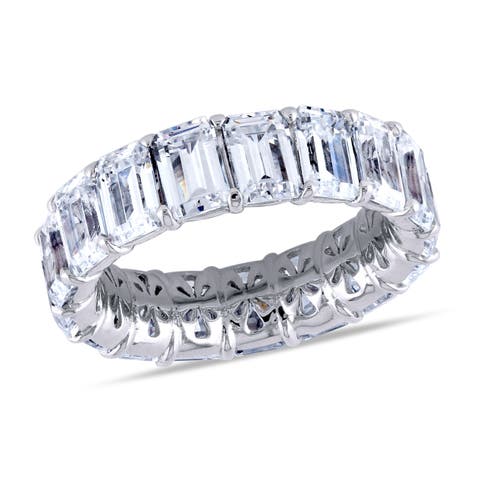 Cubic Zirconia Emerald-Cut Eternity Ring