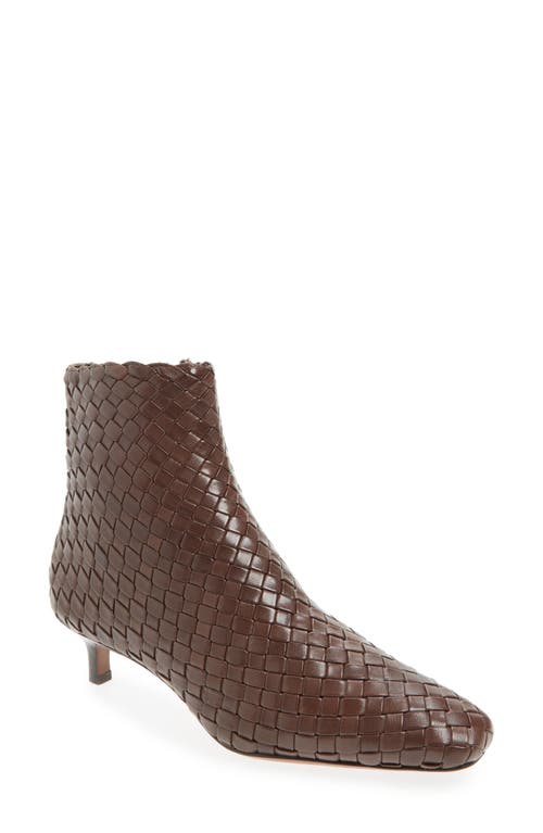 Loeffler Randall Marcella Woven Bootie In Espresso