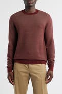 Emporio Armani Geo Jacquard Virgin Wool Blend Crewneck Sweater