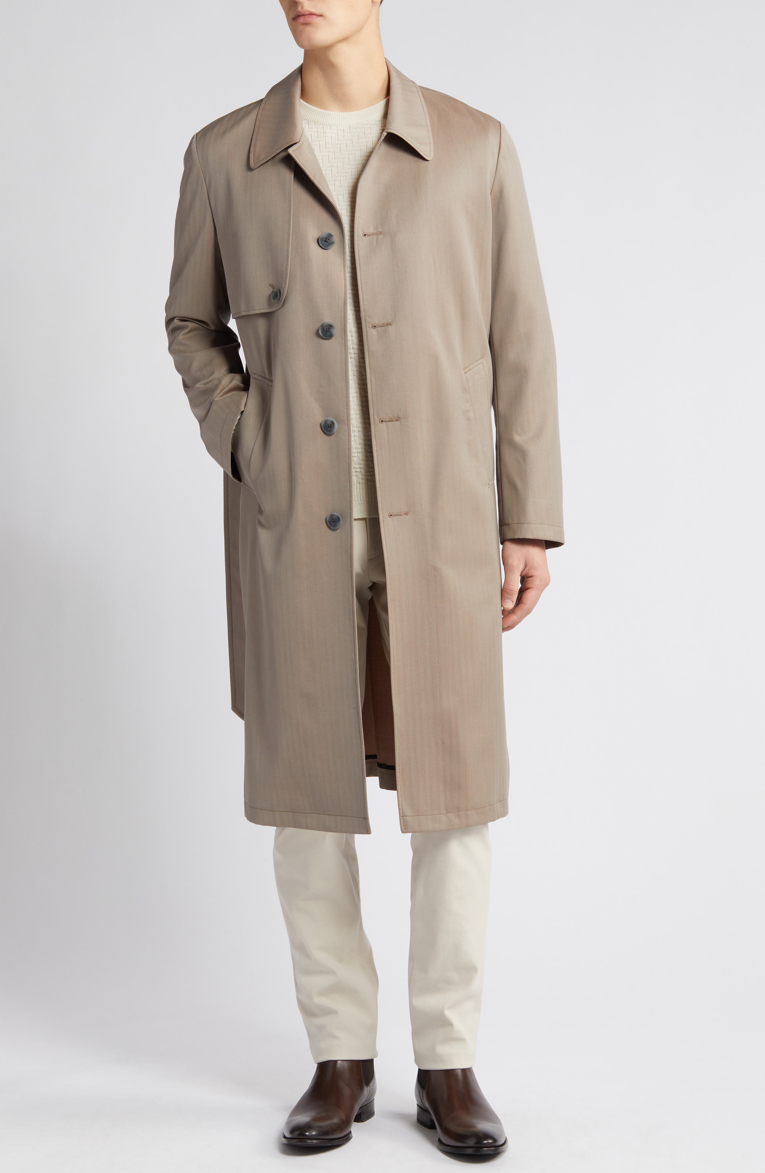 Water Repellent Wool Coat