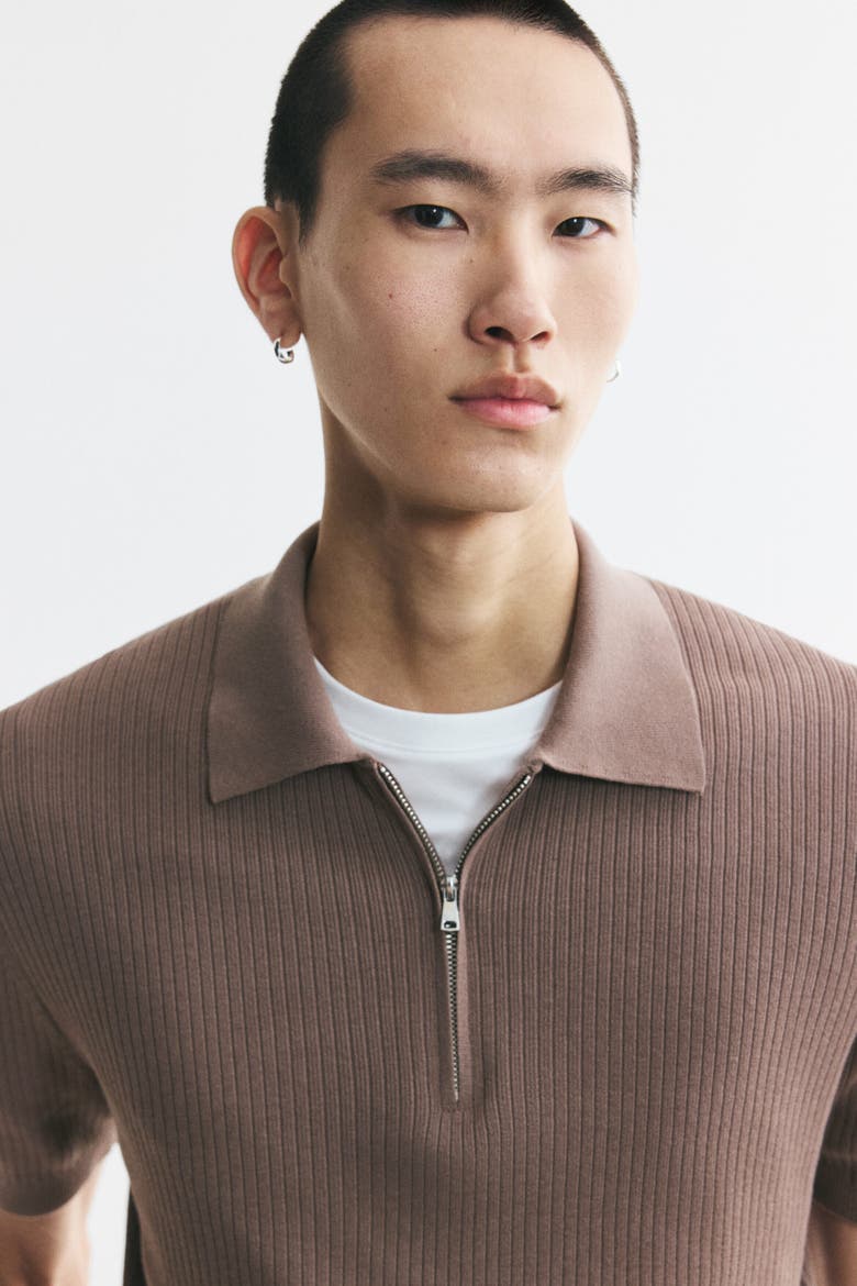 Slim-fit Polo Shirt, Alternate, color, Dark taupe