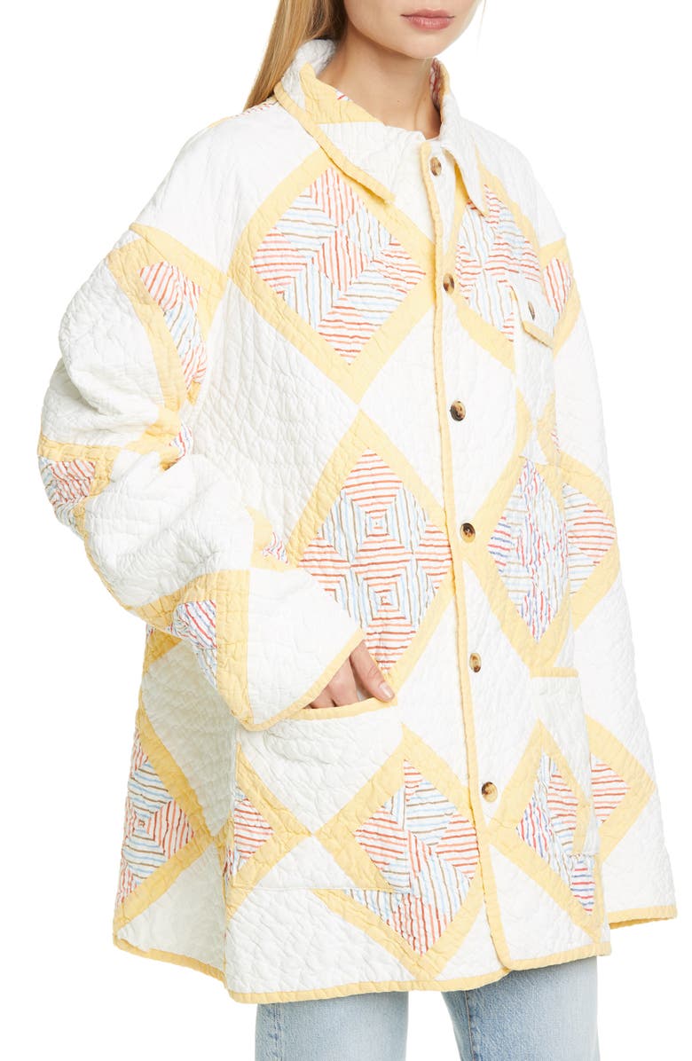 Bode One of a Kind Octagon Nine Patch Quilted Jacket, Alternate, color, 