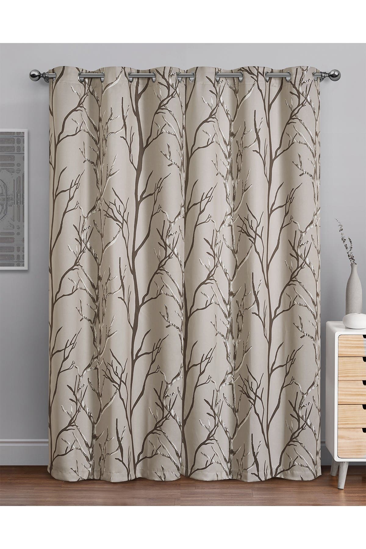 VCNY HOME Kingdom Branch Blackout Curtain Panel - Brown