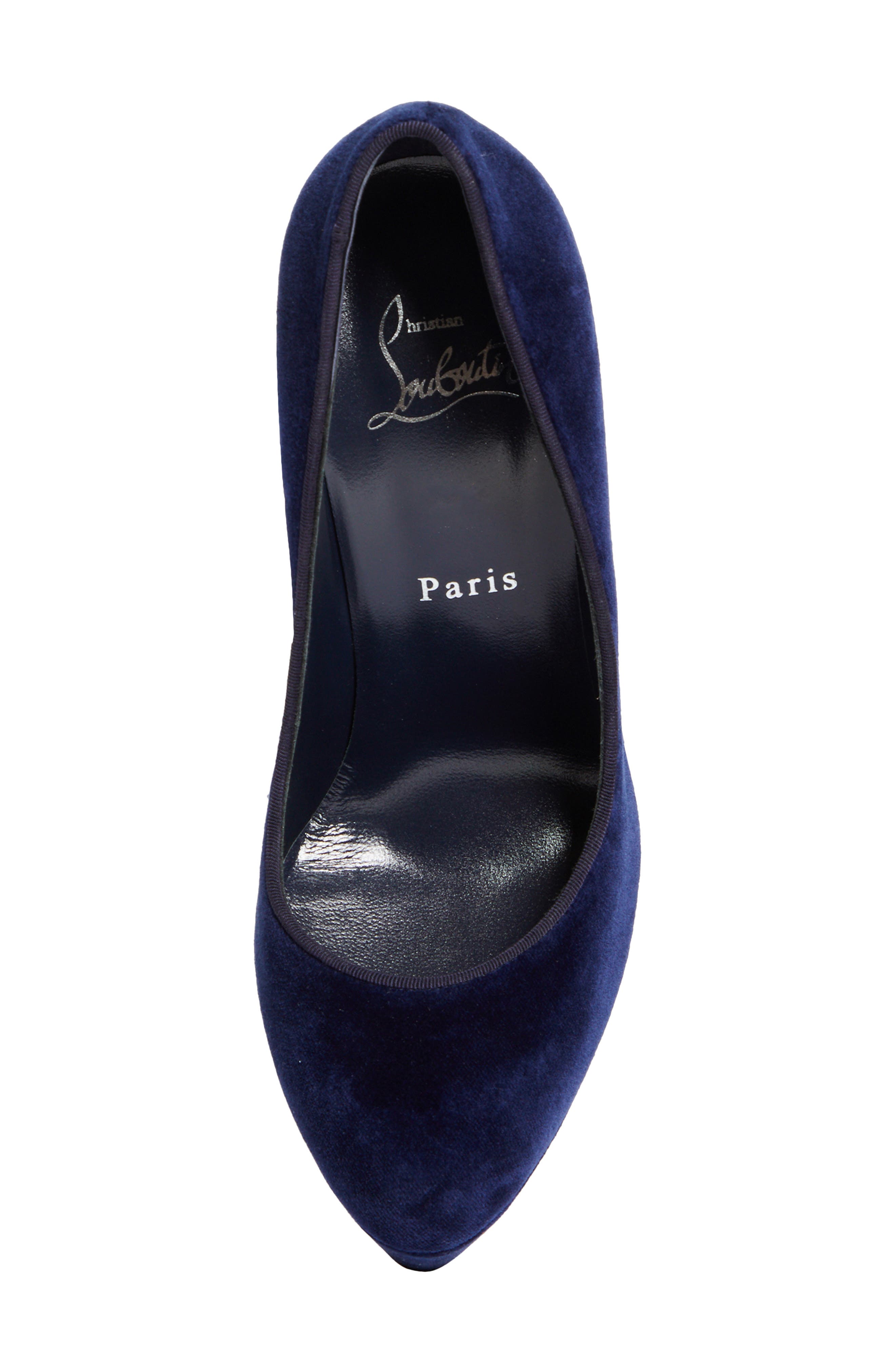 Christian Louboutin Dolly Alta Velvet Platform Pump, Alternate, color, 