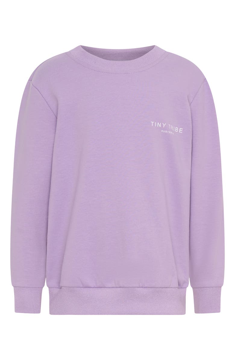 TINY TRIBE Kids' Core Cotton Sweatshirt, Main, color, Lilac